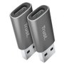 Trust Calyx Adaptador USB 3.2 Gen2 USB-C Hembra a USB-A Macho Gris